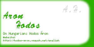 aron hodos business card